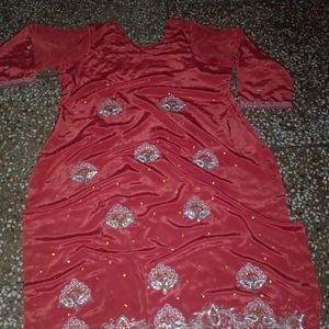 Beautiful Silk Salwar Kameez Set With Dupatta