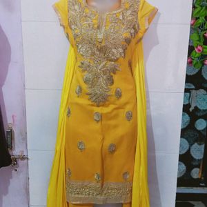 Haldi Ceremony Party Wear Dress