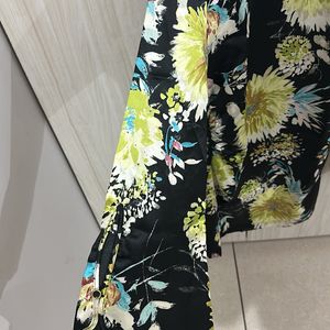 Zara Black Printed Mini Dress