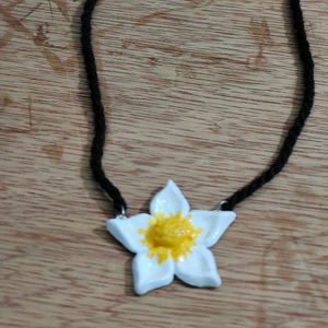 Brand New Clay Flower Pendant Necklace Jewellery