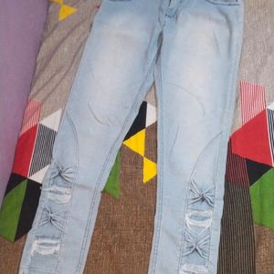 Women's Sky Blue Denim Jeans