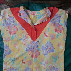 Floral Pattern Nightie, Size42, Used In Good Condi