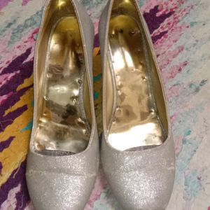 Silver Ballet Heels