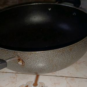 pure nonstick kadai with lid