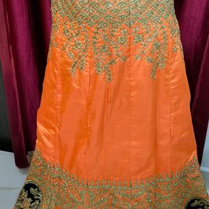 Orange Pink Combination Lehanga