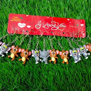 Set Of 12 Tom N Jerry Keychains