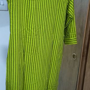 Beautiful Office wear Olive Green Half Sleeve Kurti