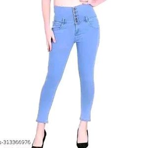 Hooz Berry Women 5 Button Skinny Blue Jean's