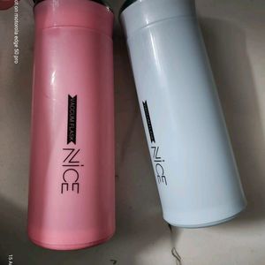 Cute glass water bottles set of 2