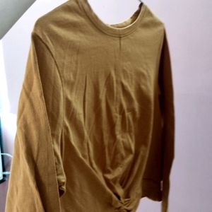 Mustard Knotted Top