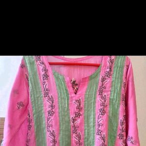 Embroidery Chickankari Kurta Set