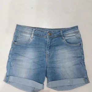 Kraus Mid Waist Blue Shorts