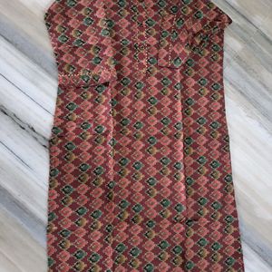 Brown Color Kurti With Dupatta