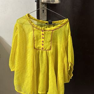 Yellow top for girls