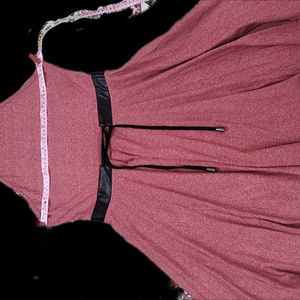 Pink halter Neck Skater Dress