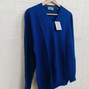 NAVY BLUE PURE WOOL SWEATER