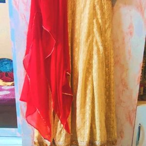 Floor Length Dress With Dupatta