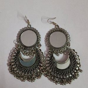 Oxidised Mirror Earrings