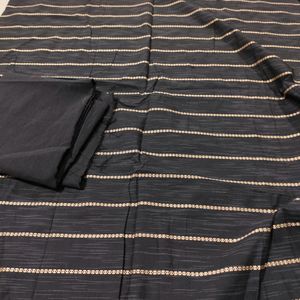 Black Khadi Cotton Suit Sale