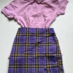 Purple Skirt With Slit