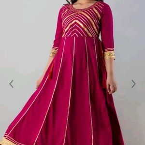 Gotta Patti And Embroidery Work Anarkali Kurti