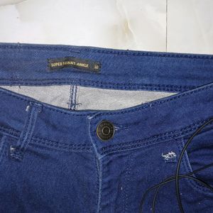 Jealous 21 Super Skinny Ankle Length Blue Jeans