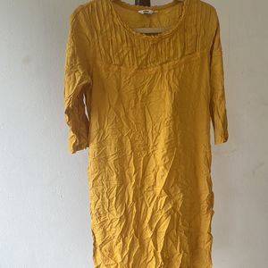 Mustard Yellow Kurtha, Size Large