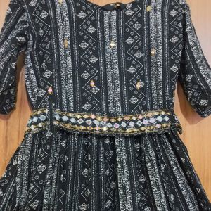 Black Anarkali Type Kurti