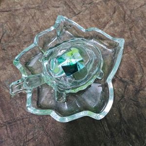 #New# Glass Turtle Set For Good Luck & Positive En