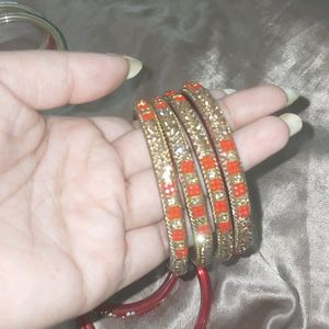 Multicolor 3 Sets Of Bangles