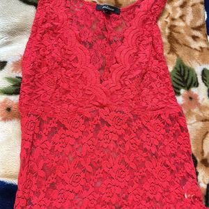 Red Lace Bodysuit