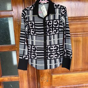 Abstract Print Shirt For Women