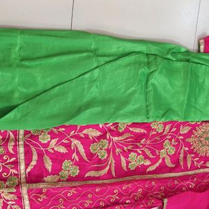 Full Embroidery Chanderi Silk Kurta And Bottom