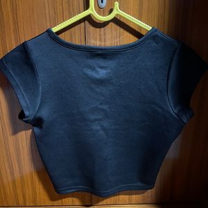 Black Crop Top Size XS