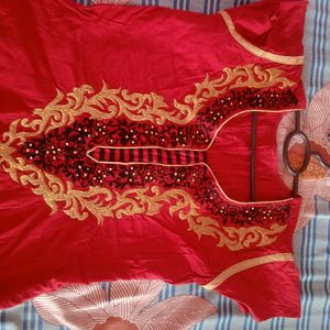 Red Anarkali Dress For Women