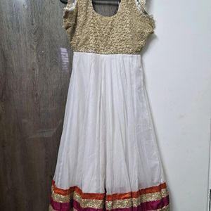 White Anarkali