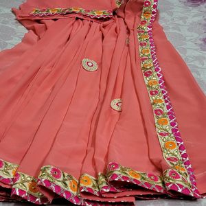 Beautiful Saree With Unstitched Blouse (New One)