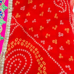 chundari saree with blouse