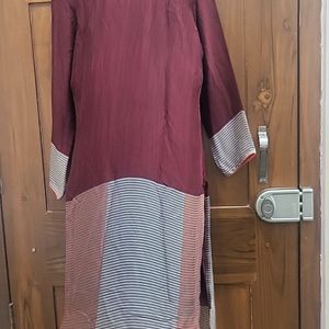 Chiffon Kurti ( Burgundy)