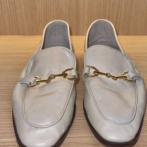 Zara Ecru Loafers Pure Leather