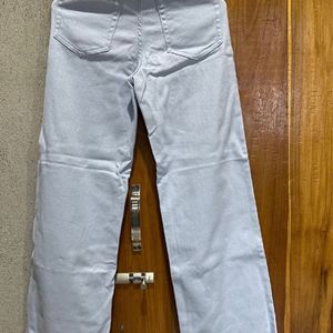 H&M Flared Blue Twill Trouser