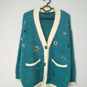 Vintage Embroidered Knitted Cardigan