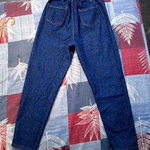 Women Mom Jeans Blue Stylish Western