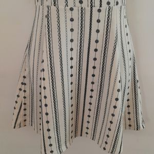 Off White Printed Dress (Women's)