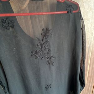 Beautiful Chikankari Kurta Black