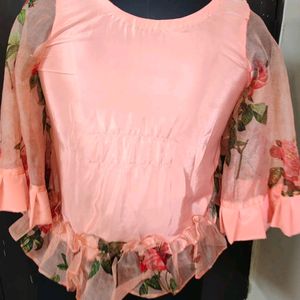 Floral Peach Top