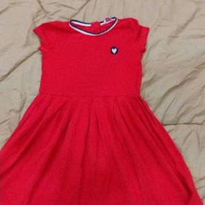 Red Cotton Frock