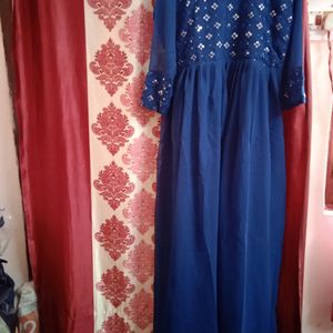 Blue Gown Kurti