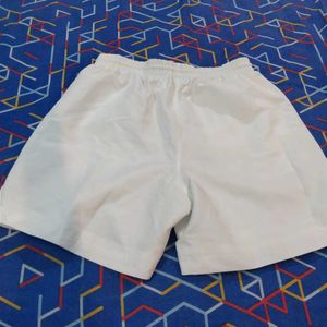 Adidas White Sports Shorts With Pockets