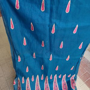 Multi Design Blue Saree